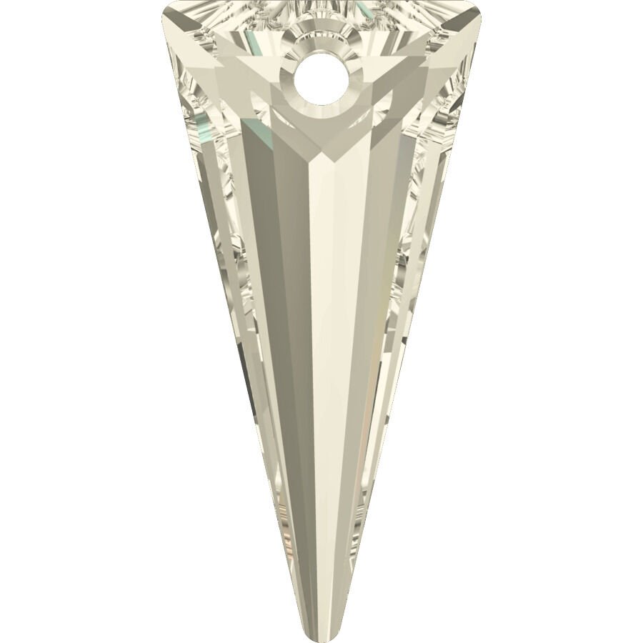 Swarovski 6480 28mm Spike Pendant Crystal Silver Shade (001SSHA) - Duman Kolye Ucu