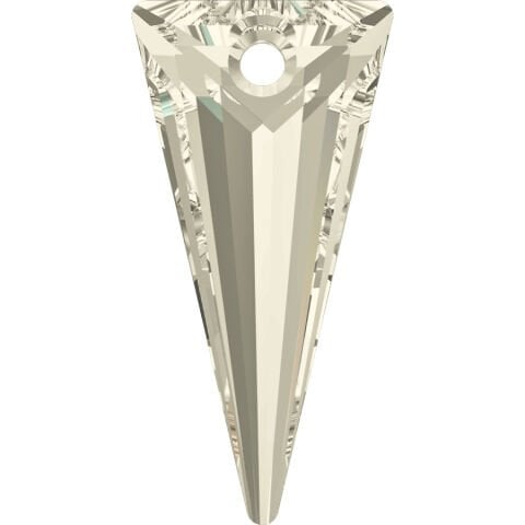 Swarovski 6480 28mm Spike Pendant Crystal Silver Shade (001SSHA) - Duman Kolye Ucu