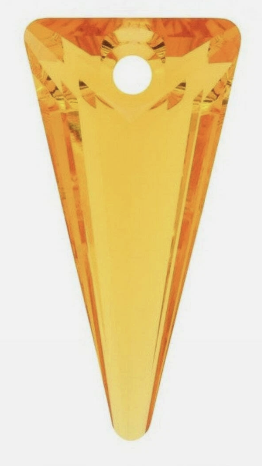 Swarovski 6480 28mm Spike Pendant Sunflower (292) - Sarı Kolye Ucu