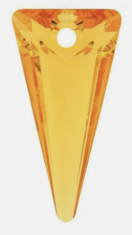 Swarovski 6480 28mm Spike Pendant Sunflower (292) - Sarı Kolye Ucu