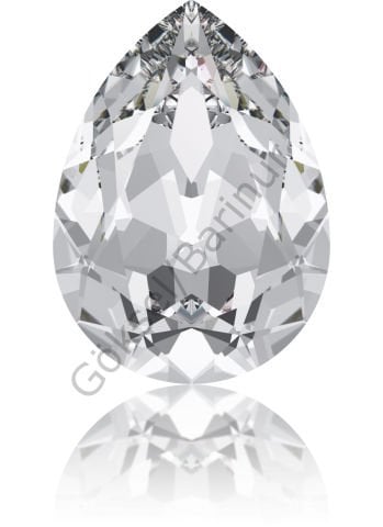 Swarovski 4320 Damla 14x10mm Crystal (001) Foyalı - Damla Şekilli Beyaz Kristal Taş