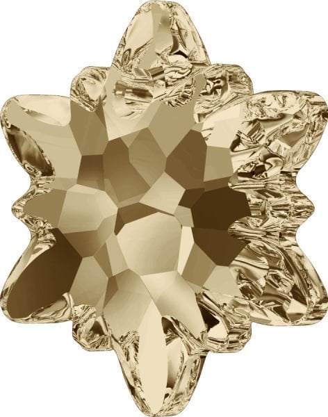 Swarovski 6748 Pendant 18mm Crystal Golden Shadow (001GSHA) - Edelweiss Kolye Ucu