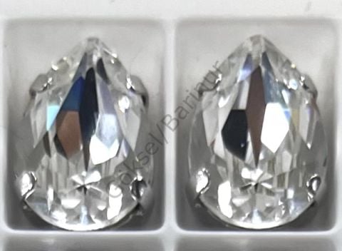 Swarovski 4320 Damla 14x10mm Crystal (001) Foyalı - Damla Şekilli Beyaz Kristal Taş