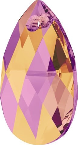 Swarovski 6106 Damla 28mm Crystal Astral Pink (001API) - Parlak Turuncu Kolye Ucu