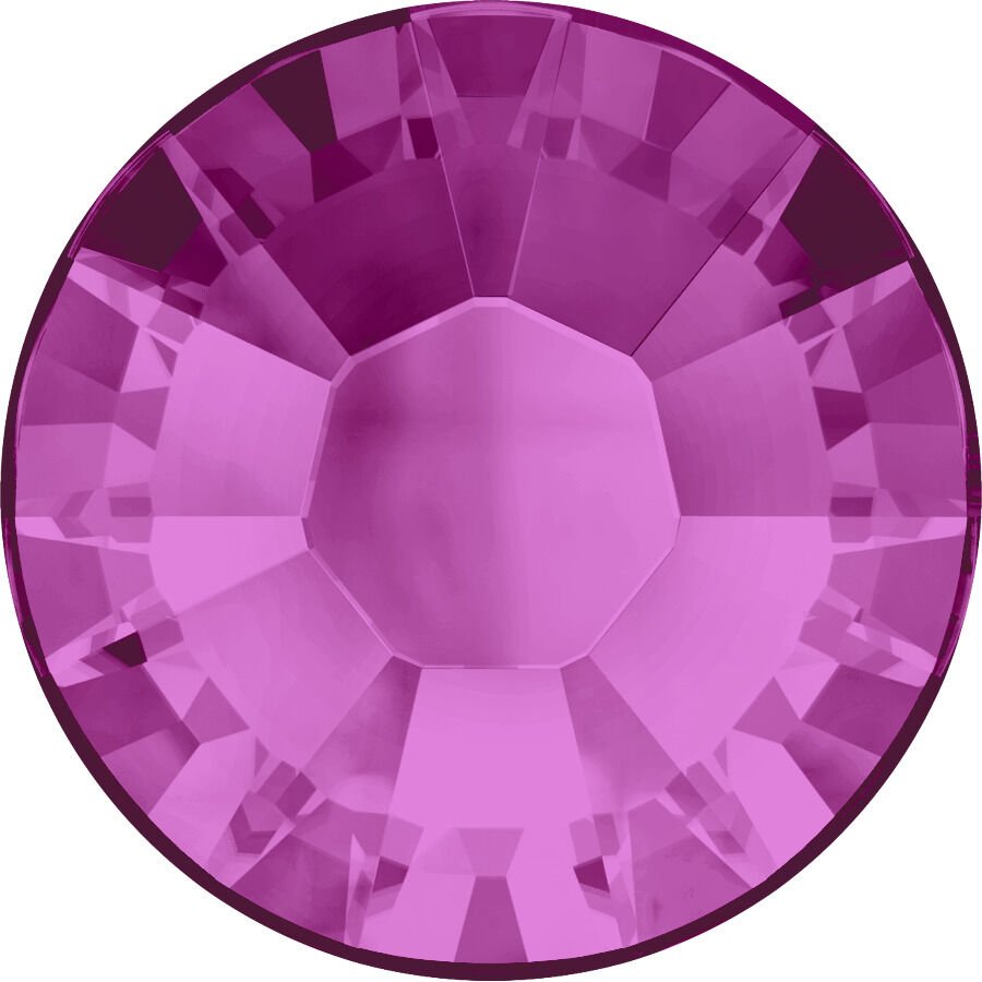 Swarovski 2028 SS12 Fuchsia (502) Hotfix - Ütüyle Yapışan Koyu Pembe Renk Kristal Taş