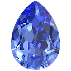 4320 14x10mm Sapphire (206) Foyalı - Damla Şekilli Lacivert Renk Kristal Taş