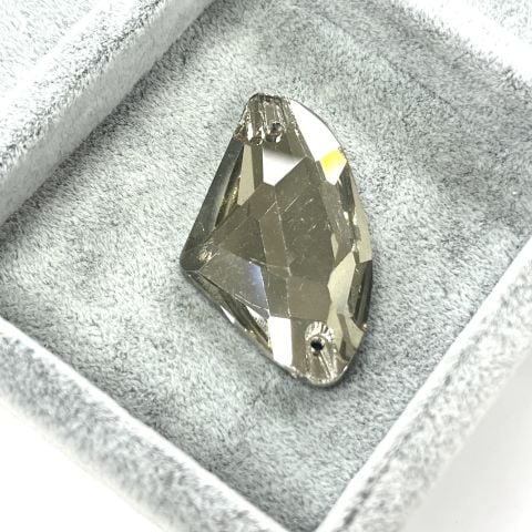 Galactic Şekilli 39x28mm Dikilebilir Light Colorado Topaz Cam Taş - Açık Kahverengi Dikme Taş