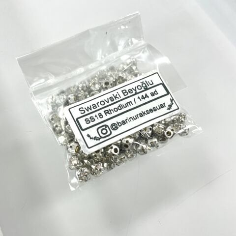 Celestial SS18 (4mm) Kasalı Kristal Dikme Taş - Beyoğlu Beyaz Kristal Dikme Taş