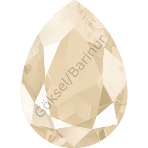4320 14X10mm Crystal Ivory Cream  (L106S) Unfoiled - Pastel Krem Renk Damla Şekilli Kristal Taş