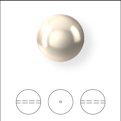 Swarovski 5810 İnci 4mm Crystal Peach Pearl (001 300) - Şeftali Renkli İnci Boncuk