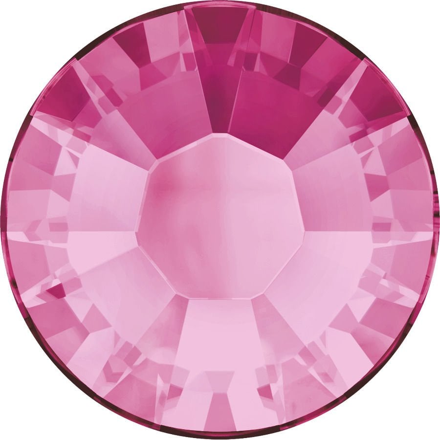 2028 SS12 Rose (209) Hotfix - Ütüyle Yapışan Pembe Renk Kristal Taş