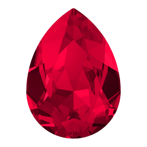 Swarovski 4320 14X10mm Scarlet (276) Foyalı - Damla Şekilli Kasalanabilir Taş