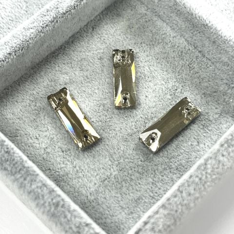 Dikdörtgen Şekilli 18x6mm Dikilebilir Light Colorado Topaz Cam Taş - Açık Kahverengi Dikme Taş