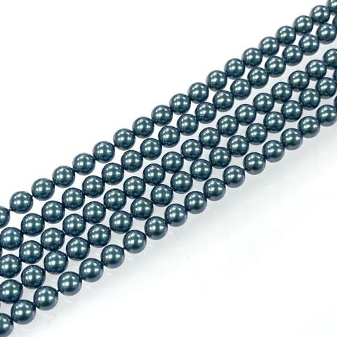 Swarovski 5810 İnci 6mm Crystal Iridescent Tahitian Look Pearl (2004) - Petrol Yeşili Renkte İnci Boncuk