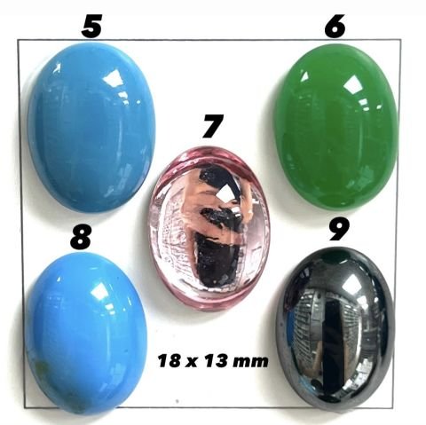 Kapşon Taş 13x18mm Oval - 50 veya 100 Adet - Renk Seçenekleri Mevcuttur