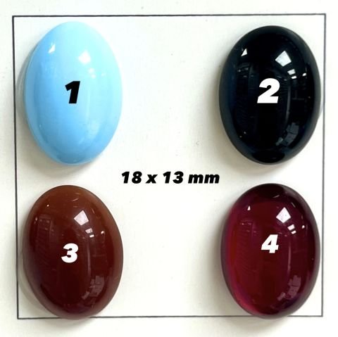 Kapşon Taş 13x18mm Oval - 50 veya 100 Adet - Renk Seçenekleri Mevcuttur