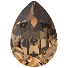 Swarovski 4320 Damla 14x10mm Recreated Light Smoked Topaz (1402)  F - Damla Şekilli Açık Kahverengi Kristal Taş