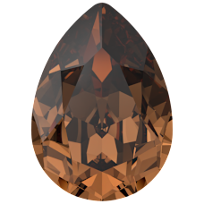 Swarovski 4320 Damla 14x10mm Recreated Smoked Topaz (1403)  F - Damla Şekilli Koyu Kahverengi Kristal Taş