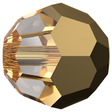 Swarovski 5000 Boncuk 8mm Crystal Aurum (001AUR)  -  Koyu Altın Renkli Top Boncuk