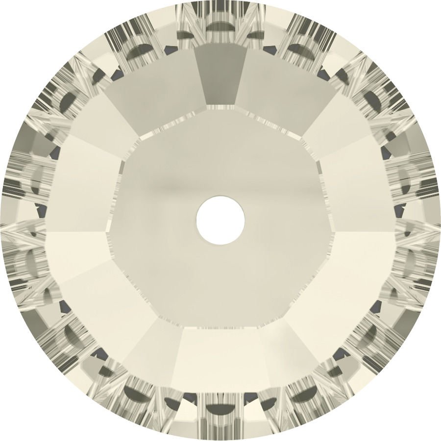 3128 3mm Crystal Moonlight (001MOL) F - Moonlight Colored Pillar Stone with Hole in the Middle