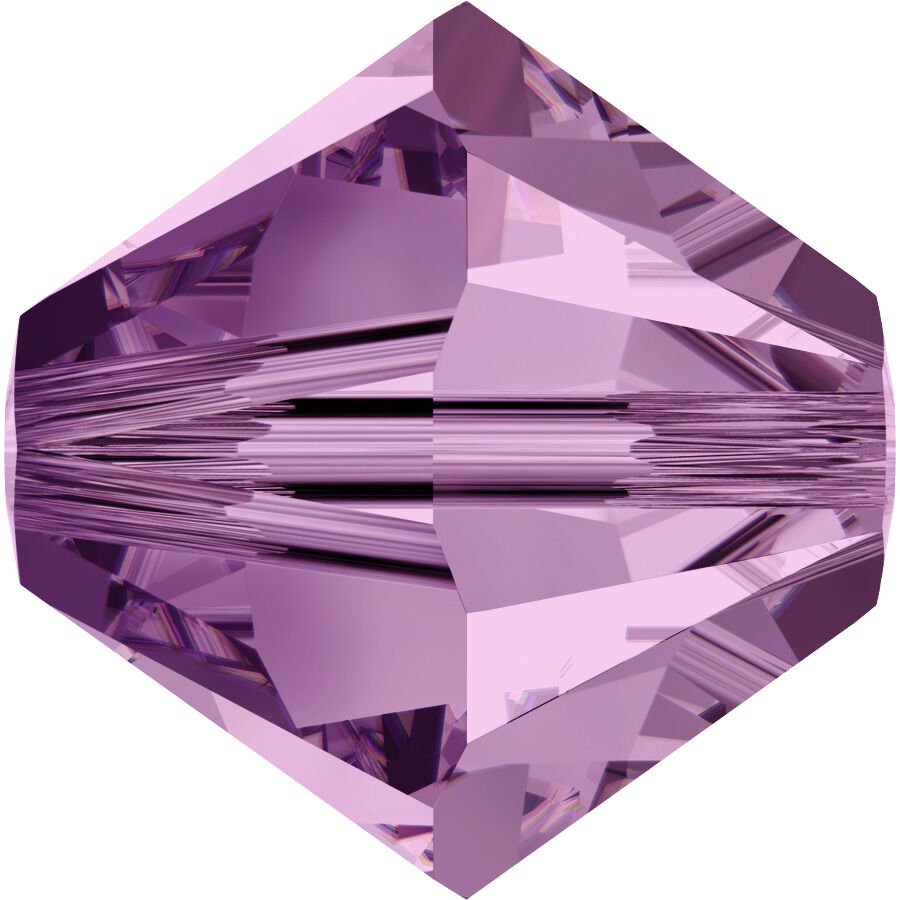 Celestial 4mm Bicone Piramit Boncuk Light Amethyst (212) - Lila Renkli Boncuk