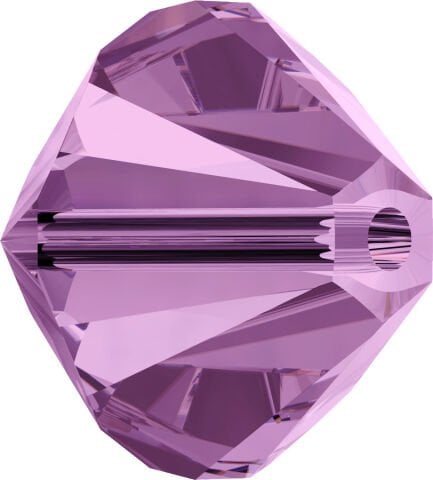 Celestial 4mm Bicone Piramit Boncuk Light Amethyst (212) - Lila Renkli Boncuk