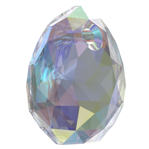Swarovski 6436 Majestic 11,5mm Crystal AB (001AB) - Majestic Şekilli Tek Delikli Janjan Kolye Ucu