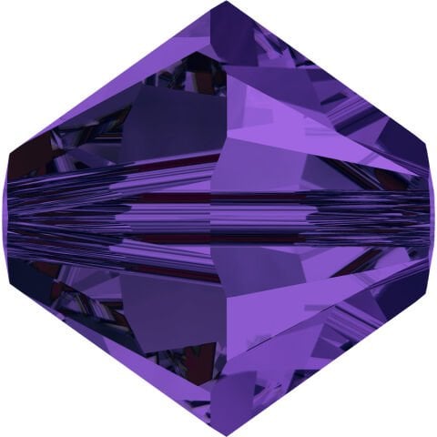 Celestial 4mm Bicone Piramit Boncuk Light Purple Velvet - Koyu Lila Renkli Boncuk