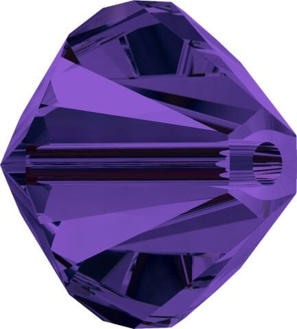 Celestial 4mm Bicone Piramit Boncuk Light Purple Velvet - Koyu Lila Renkli Boncuk