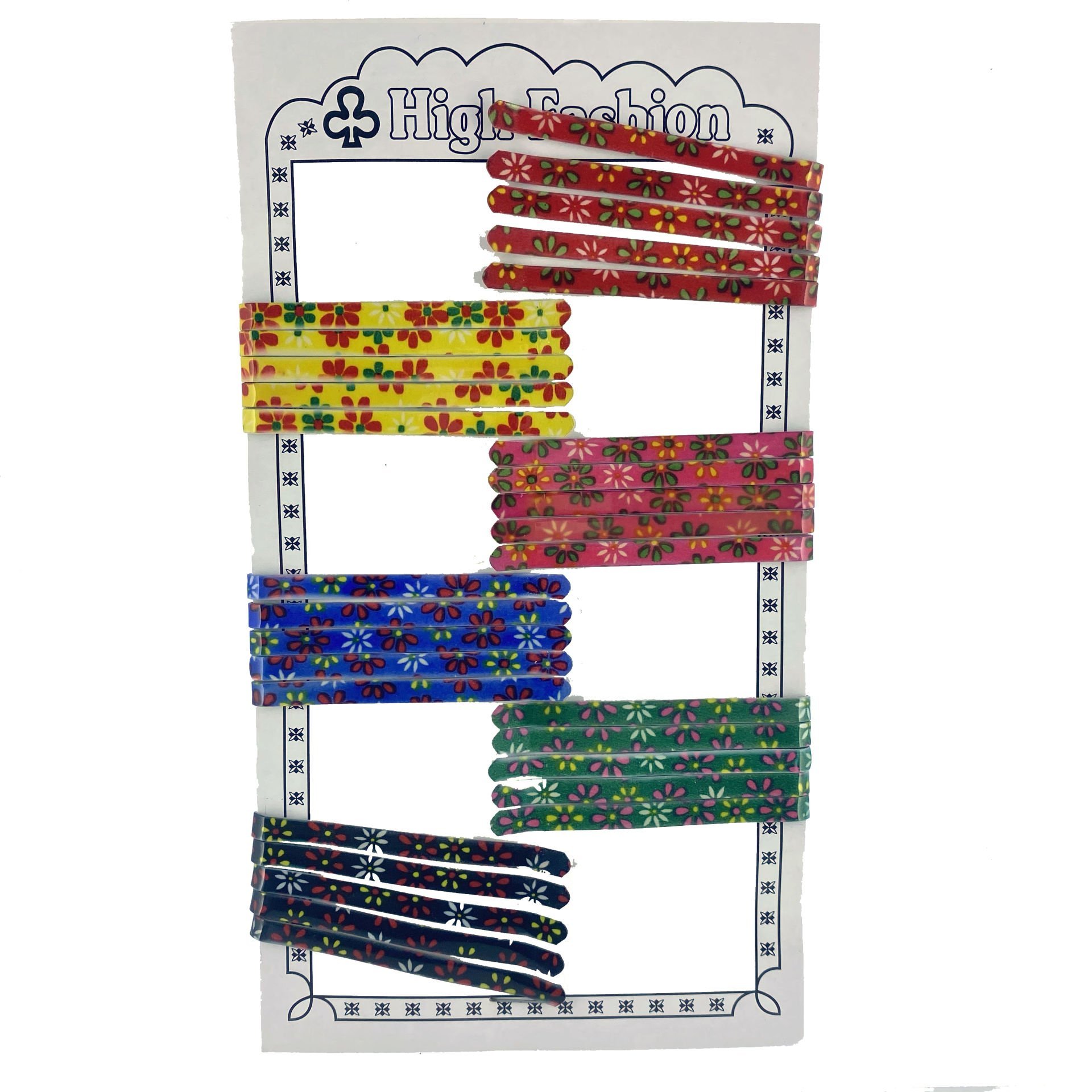 Çiçek Desenli Firkete Seti - 30 parça - Çocuk ve Genç Saç Modellerine Uygun