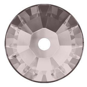 Swarovski 3128 Lochrosen 8mm Crystal BLUSH (001BLUSH) - Derin Mor Renkli Ortadan Delikli Dikme Taş