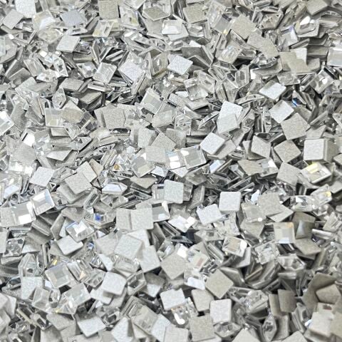 Celestial Kare 3mm Crystal Altıdüz Foyalı Taş - Uygun Fiyatlı!