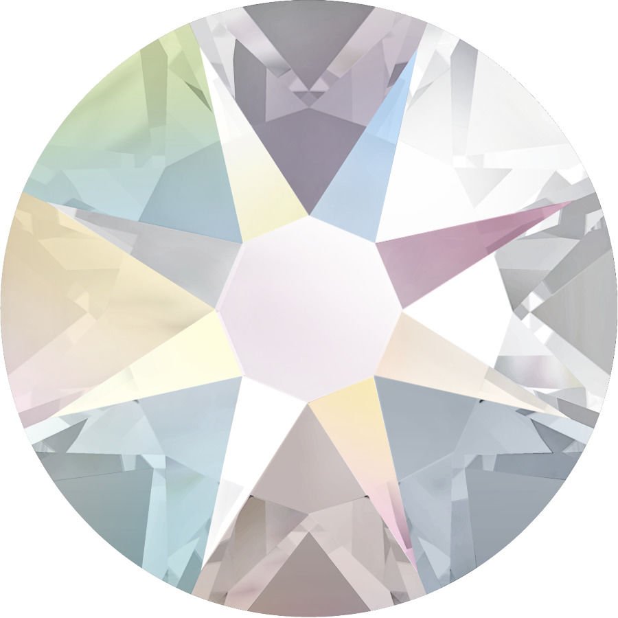 Swarovski 2088 SS34 Crystal AB (001AB) Foiled - Foyalı Altı Düz Taş