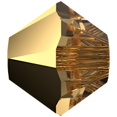 Swarovski 5328 Bicone Boncuk 4mm Crystal Aurum (001AUR) - Altın Renkli Piramit Boncuk