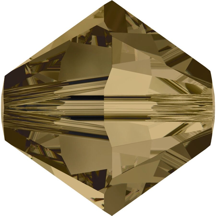 Celestial 4mm Bicone Piramit Boncuk Crystal Bronze Shade (001BRSH) - Duman Bronz Renkli Boncuk