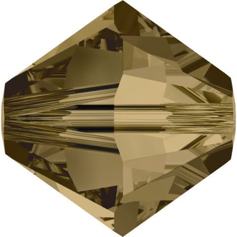 Celestial 4mm Bicone Piramit Boncuk Crystal Bronze Shade (001BRSH) - Duman Bronz Renkli Boncuk