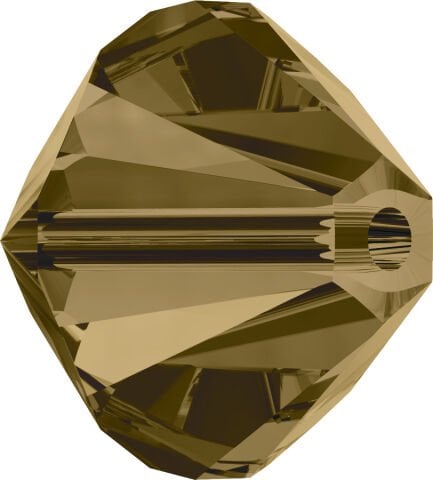 Celestial 4mm Bicone Piramit Boncuk Crystal Bronze Shade (001BRSH) - Duman Bronz Renkli Boncuk