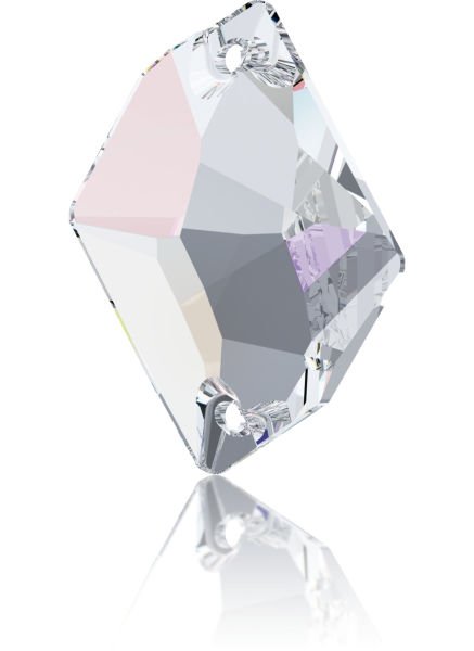 Swarovski 3265 Cosmic 26x21mm Crystal AB (001AB) Foiled - Foyalı Kozmik Dikme Taş Janjan - 2-12-20 Adetlik Paketler