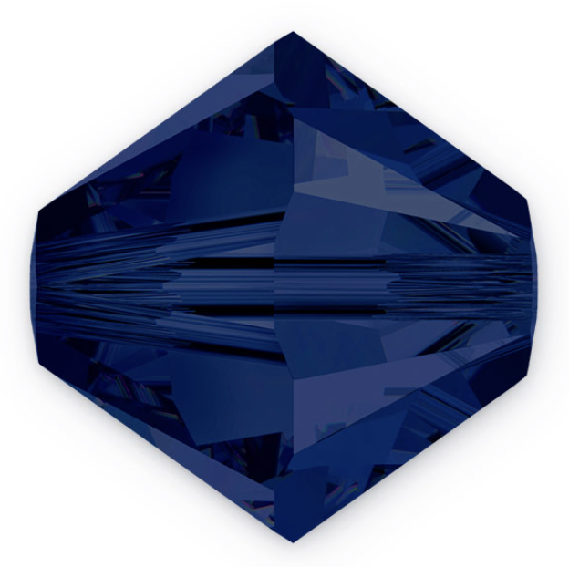 Celestial 4mm Bicone Piramit Boncuk Dark Indigo (288) - Lacivert Renkli Boncuk