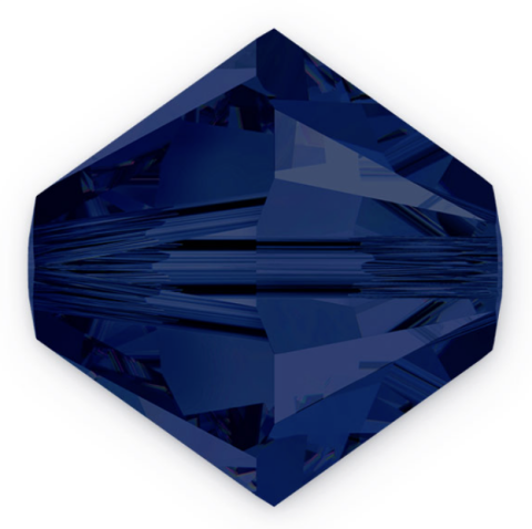 Celestial 4mm Bicone Piramit Boncuk Dark Indigo (288) - Lacivert Renkli Boncuk