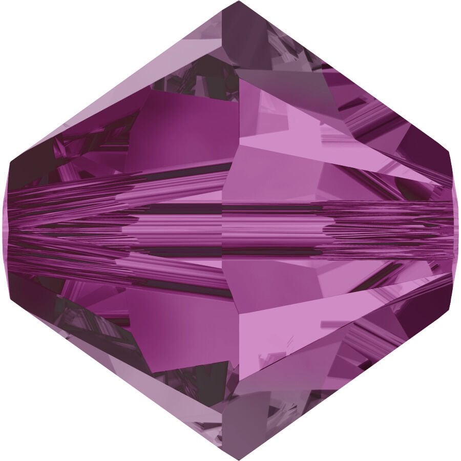 Celestial 4mm Bicone Piramit Boncuk Fuchsia (502) - Fuşya Renkli Boncuk