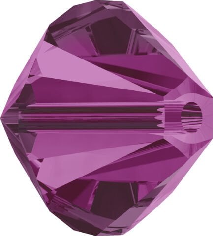 Celestial 4mm Bicone Piramit Boncuk Fuchsia (502) - Fuşya Renkli Boncuk