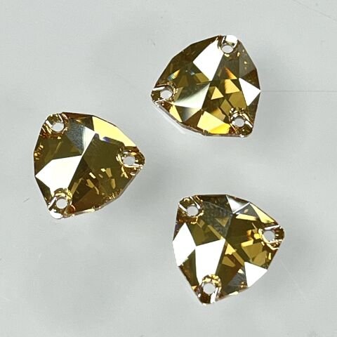 Swarovski 3272 16mm Crystal Golden Shadow (001GSHA) F - Foyalı Altın Renk Dikme Taş - 2-12-24 Adetlik Paketler