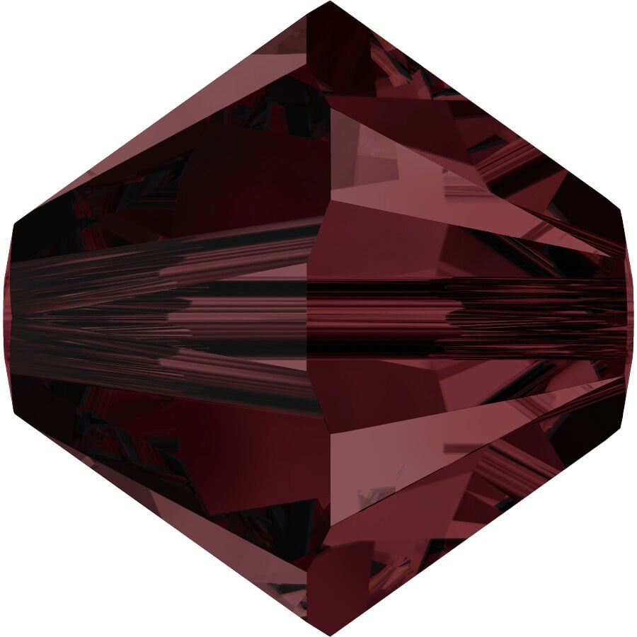 Celestial 4mm Bicone Piramit Boncuk Garnet - Koyu Bordo Renkli Boncuk