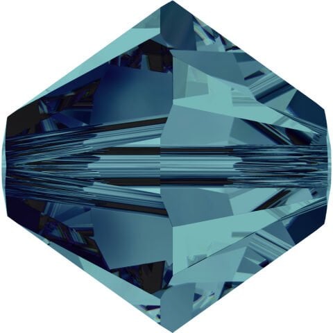 Celestial 4mm Bicone Piramit Boncuk Indicolite (379) - Derin Okianus Mavisi Renkli Boncuk