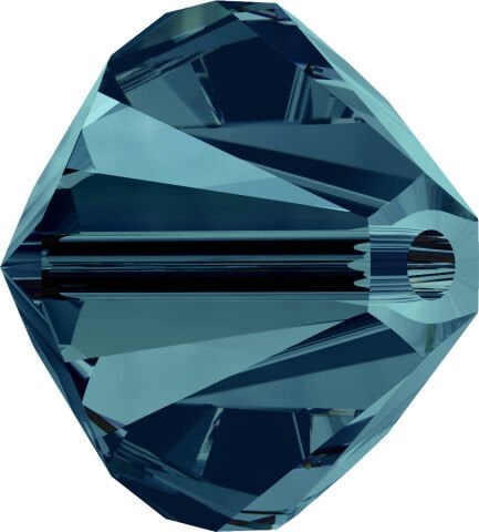 Celestial 4mm Bicone Piramit Boncuk Indicolite (379) - Derin Okianus Mavisi Renkli Boncuk