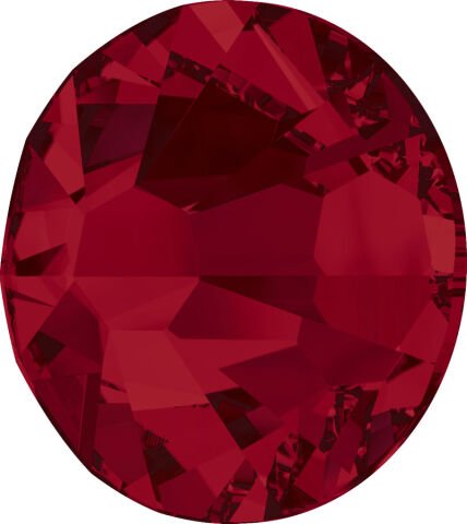 Swarovski 2058 Altı Düz SS5 Siam (208) F - Yuvarlak Koyu Kırmızı Kristal Taş