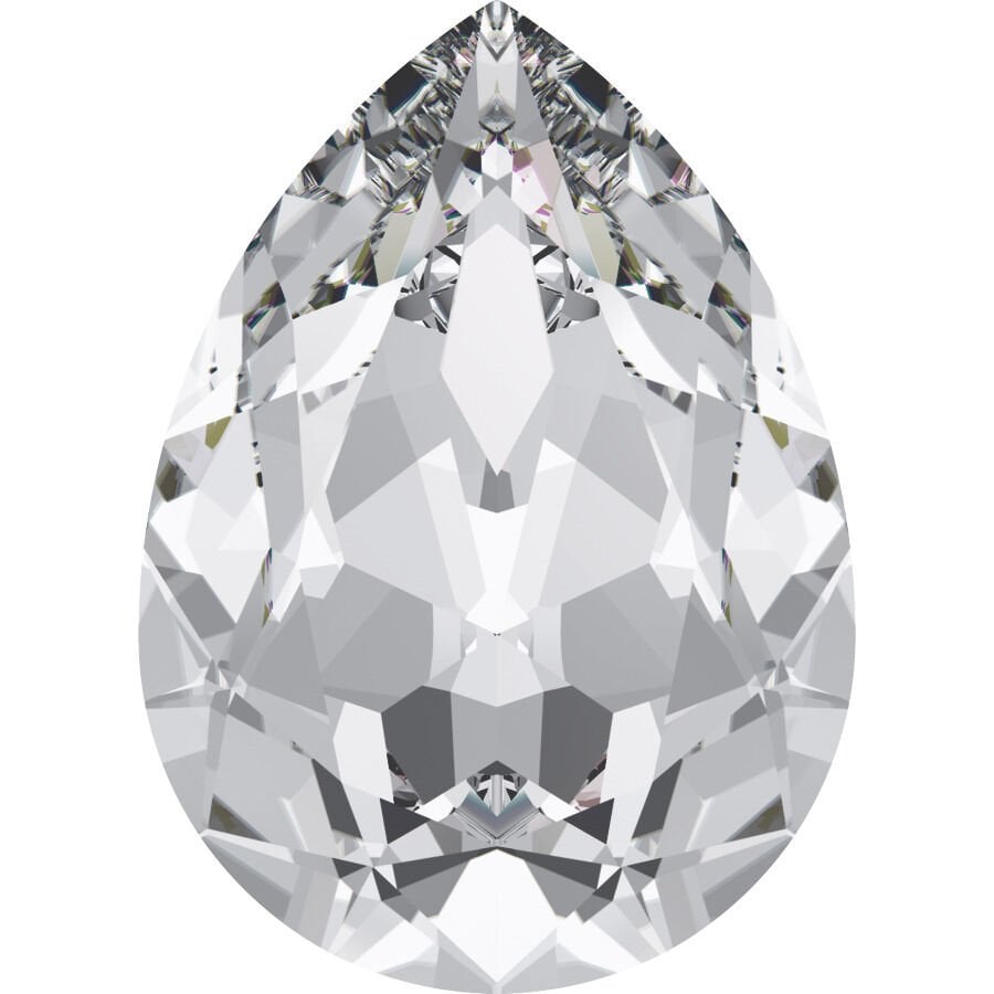 Swarovski 4320 Damla 10x7mm Crystal (001) Foyalı - Damla Şekilli Beyaz Kristal Taş