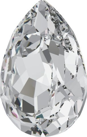 Swarovski 4320 Damla 10x7mm Crystal (001) Foyalı - Damla Şekilli Beyaz Kristal Taş