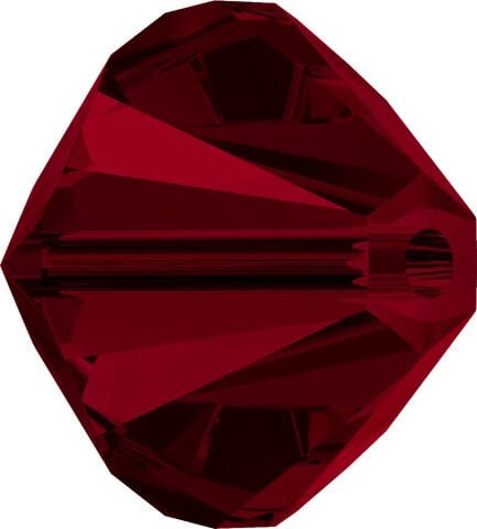 Celestial 4mm Bicone Piramit Boncuk Siam (208) - Koyu Kırmızı Renkli Boncuk